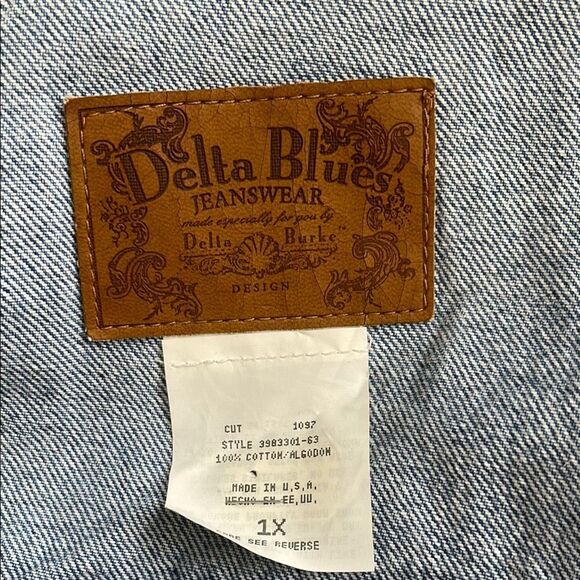 Delta Blues Jean jacket 1X with Brown Label - Picture 5 of 6